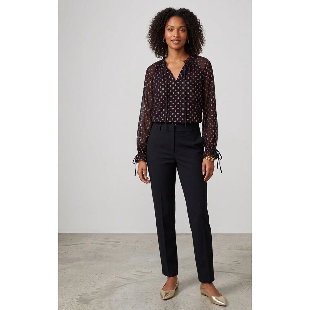 LOFT Black Top Women's Size XL Blouse Gently Used